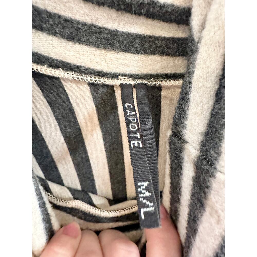 Capote Soft Striped Turtleneck Poncho size M/L - Picture 8 of 10